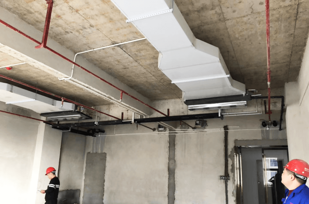 vrf indoor phenolic duct installation sample 1